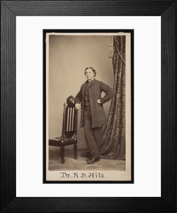 Framed Print : Portrait of Dr. R. B. Hitz, Circa 1860s. Creator: Unknown Framed Print : Portrait of Dr. R. B. Hitz, Circa 1860s. Creator: Unknown