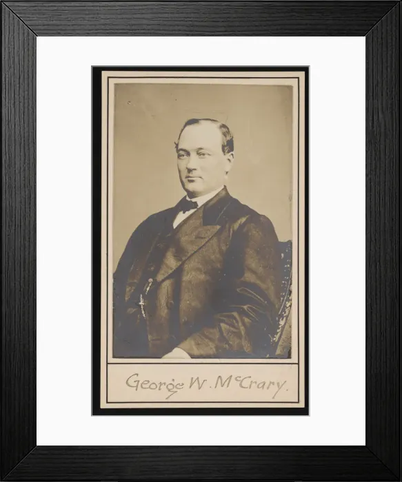 Framed Print : Portrait of George Washington McCrary (1835-1890), Before 1875. Creator: Unknown Framed Print : Portrait of George Washington McCrary (1835-1890), Before 1875. Creator: Unknown