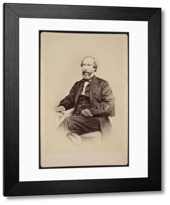 Framed Print : Portrait of Walter Lenox (1817-1874), Before 1874. Creator: Unknown Framed Print : Portrait of Walter Lenox (1817-1874), Before 1874. Creator: Unknown