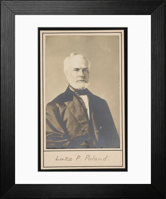 Framed Print : Portrait of Luke Potter Poland (1815-1887), Before 1887. Creator: Unknown Framed Print : Portrait of Luke Potter Poland (1815-1887), Before 1887. Creator: Unknown