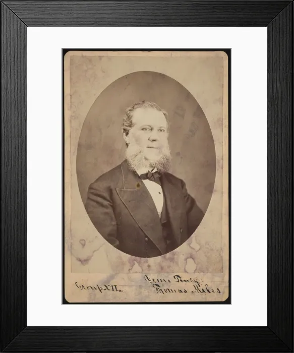Framed Print : Portrait of Thomas Miles, Before 1876. Creator: Unknown Framed Print : Portrait of Thomas Miles, Before 1876. Creator: Unknown