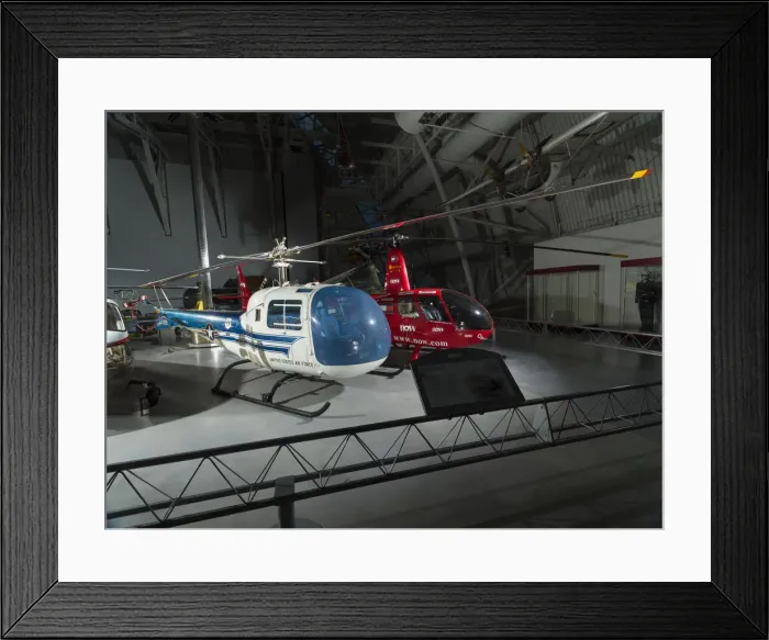 Framed Print : Bell H-13J, ca. 1957. Creator: Bell Helicopter Textron Inc Framed Print : Bell H-13J, ca. 1957. Creator: Bell Helicopter Textron Inc