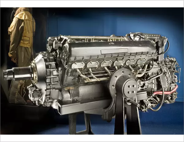 Rolls-Royce Merlin R. M. 14S. M. Mk 100 V-12 Engine, 1944. Creator: Rolls-Royce