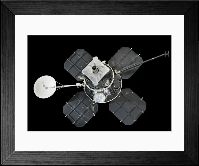Framed Print : Lunar Orbiter, Engineering Mock-up, 1960s. Creator: Boeing Aircraft Co