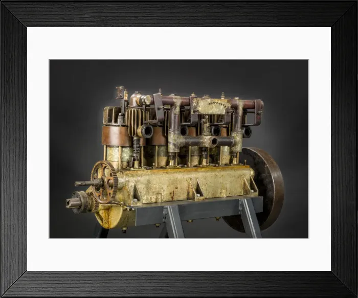 Framed Print : Curtiss C-4 or D-4, In-line 4 Engine, ca. 1907. Creator Framed Print : Curtiss C-4 or D-4, In-line 4 Engine, ca. 1907. Creator