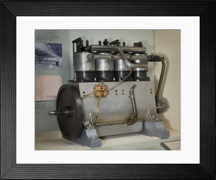 Framed Print : Wright Vertical 4, In-line 4 Engine, 1906. Creator: Wright Company Framed Print : Wright Vertical 4, In-line 4 Engine, 1906. Creator: Wright Company