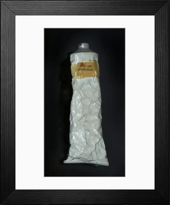 Framed Print : Beef and vegetables space food, Mercury Friendship 7 mission, 1962. Creator: Unknown Framed Print : Beef and vegetables space food, Mercury Friendship 7 mission, 1962. Creator: Unknown