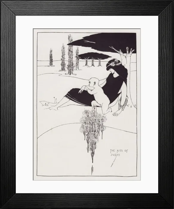 Framed Print : The Kiss of Judas, 1893. Creator: Aubrey Beardsley Framed Print : The Kiss of Judas, 1893. Creator: Aubrey Beardsley