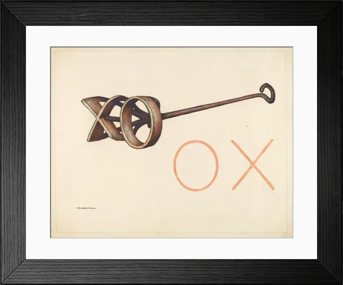 Framed Print : Branding Iron, c. 1942. Creator: Elizabeth Johnson Framed Print : Branding Iron, c. 1942. Creator: Elizabeth Johnson