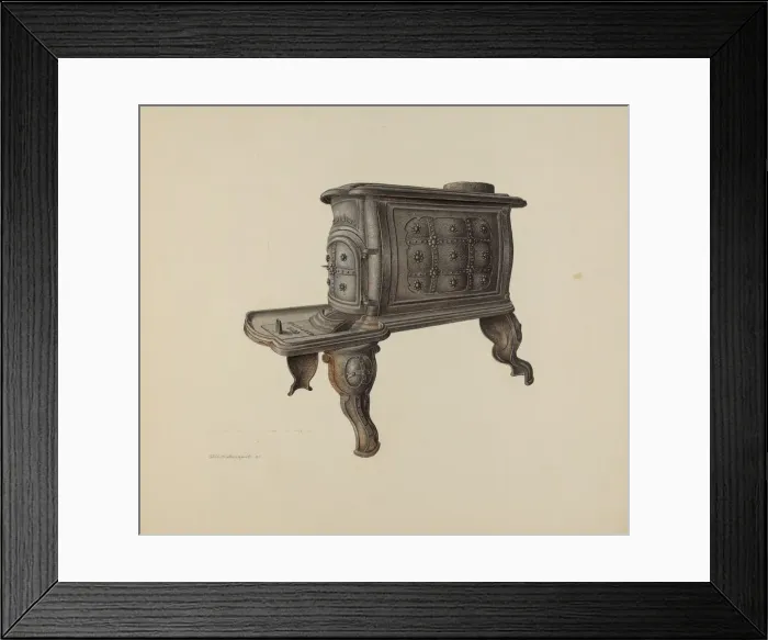 Framed Print : Stove, 1938. Creator: Albert Geuppert Framed Print : Stove, 1938. Creator: Albert Geuppert