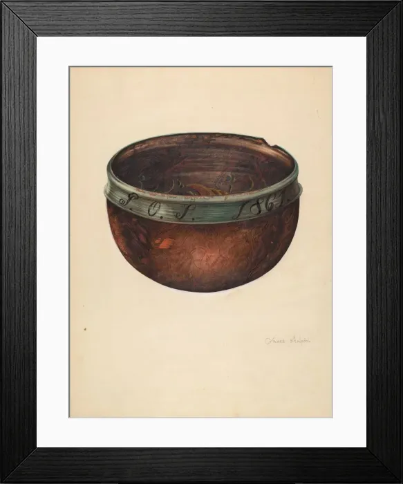 Framed Print : Bowl, 1938. Creator: Grace Halpin Framed Print : Bowl, 1938. Creator: Grace Halpin