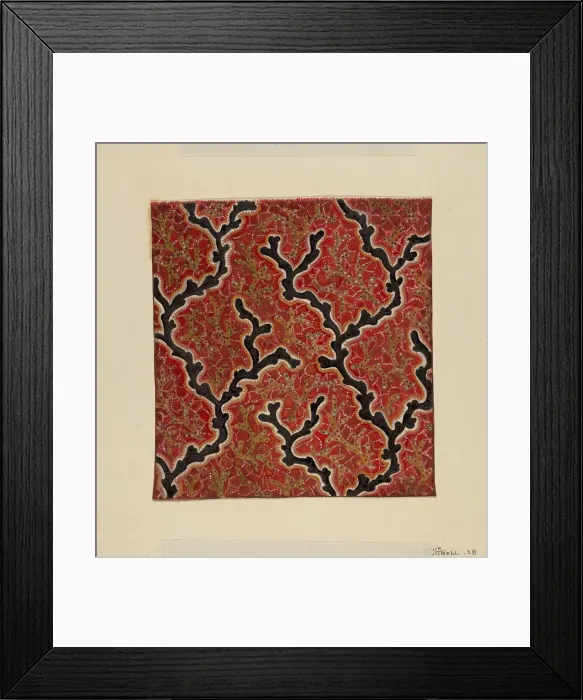 Framed Print : Printed Calico, 1938. Creator: Marie Lutrell Framed Print : Printed Calico, 1938. Creator: Marie Lutrell