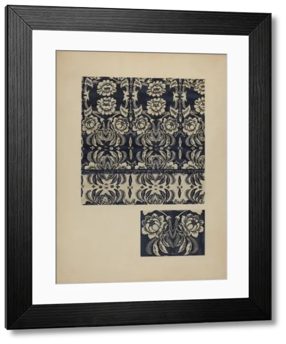 Framed Print : Coverlet, c. 1939. Creator: Henry Moran Framed Print : Coverlet, c. 1939. Creator: Henry Moran