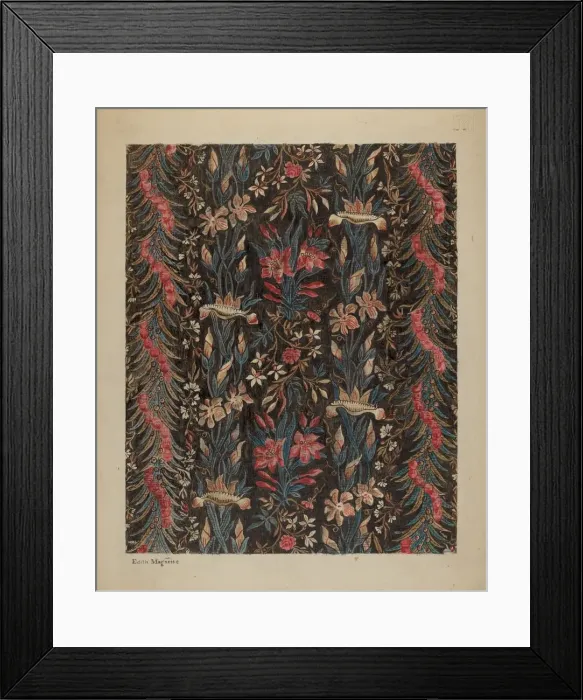 Framed Print : Printed Cotton, c. 1939. Creator: Edith Magnette Framed Print : Printed Cotton, c. 1939. Creator: Edith Magnette