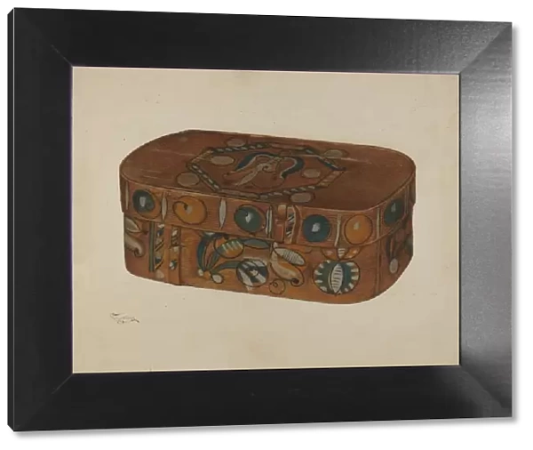 Pa. German Cap Box, c. 1941. Creator: Rolland Livingstone