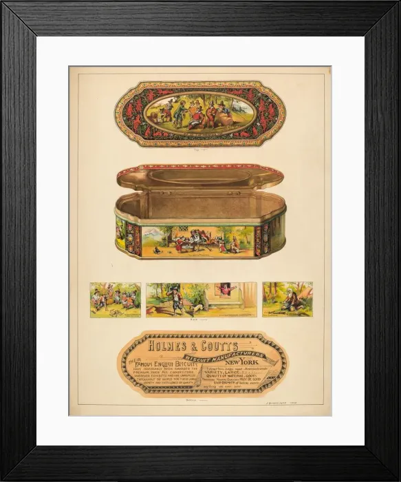 Framed Print : Ginger Box Tin, c. 1938. Creator: J. Howard Iams Framed Print : Ginger Box Tin, c. 1938. Creator: J. Howard Iams
