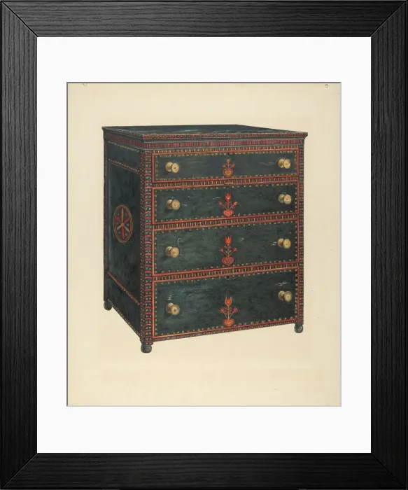 Framed Print : Chest of Drawers, c. 1938. Creator: Charles Henning Framed Print : Chest of Drawers, c. 1938. Creator: Charles Henning