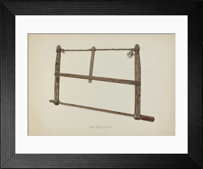 Framed Print : Coopersmith Saw, 1938. Creator: Lloyd Charles Lemcke
