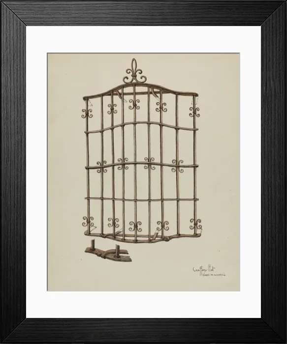Framed Print : Window Grille, 1935 / 1942. Creator: Geoffrey Holt Framed Print : Window Grille, 1935 / 1942. Creator: Geoffrey Holt