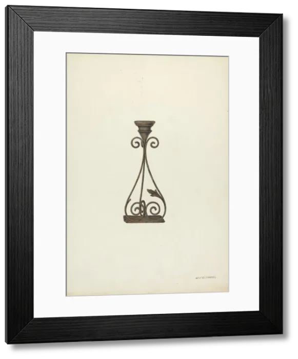 Framed Print : Candlestick, 1935 / 1942. Creator: William Kieckhofel Framed Print : Candlestick, 1935 / 1942. Creator: William Kieckhofel