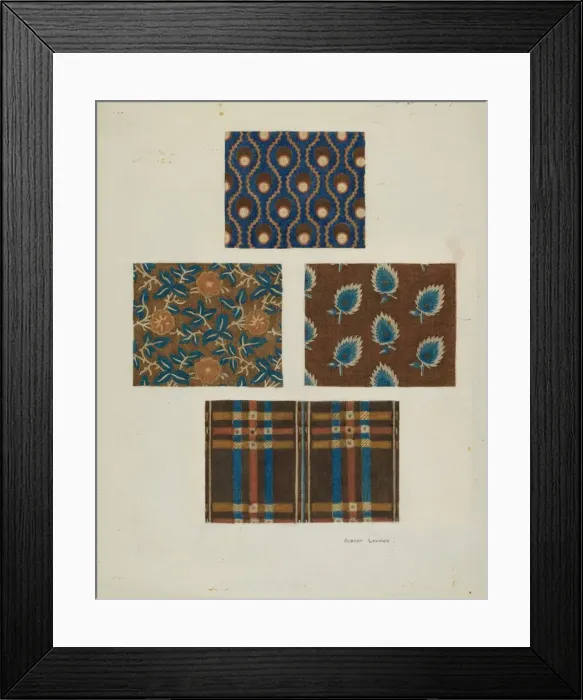 Framed Print : Cotton Prints, 1935 / 1942. Creator: Albert J. Levone Framed Print : Cotton Prints, 1935 / 1942. Creator: Albert J. Levone