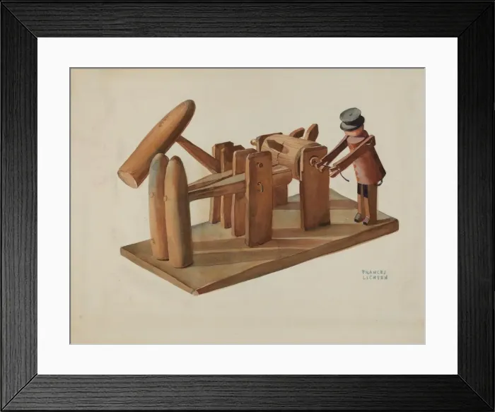 Framed Print : Pa. German Toy Stamping Mill, 1935 / 1942. Creator: Frances Lichten Framed Print : Pa. German Toy Stamping Mill, 1935 / 1942. Creator: Frances Lichten