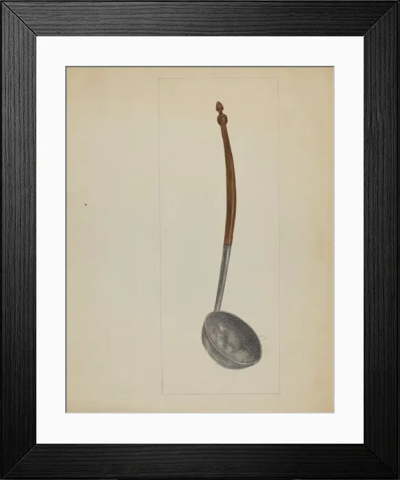 Framed Print : Pewter Ladle, c. 1936. Creator: Meyer Goldbaum Framed Print : Pewter Ladle, c. 1936. Creator: Meyer Goldbaum