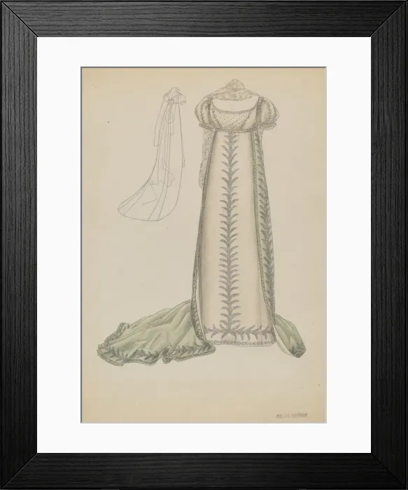 Framed Print : Court Dress, c. 1936. Creator: Melita Hofmann Framed Print : Court Dress, c. 1936. Creator: Melita Hofmann