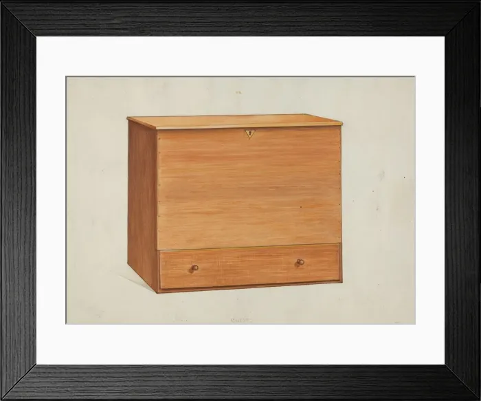 Framed Print : Shaker Chest, c. 1936. Creator: Ray Holden Framed Print : Shaker Chest, c. 1936. Creator: Ray Holden