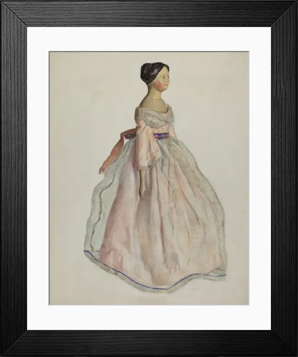 Framed Print : Doll, c. 1936. Creator: Jane Iverson Framed Print : Doll, c. 1936. Creator: Jane Iverson