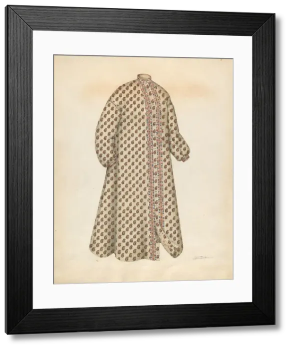 Framed Print : Dressing Gown, c. 1937. Creator: Esther Hansen Framed Print : Dressing Gown, c. 1937. Creator: Esther Hansen