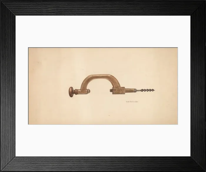 Framed Print : Brace and Bit, c. 1941. Creator: Violet Hartenstein Framed Print : Brace and Bit, c. 1941. Creator: Violet Hartenstein
