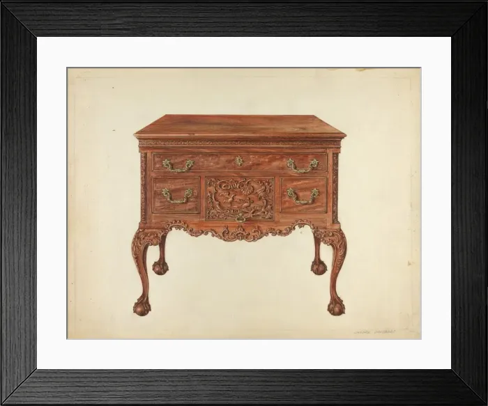 Framed Print : Lowboy, c. 1953. Creator: Isadore Goldberg Framed Print : Lowboy, c. 1953. Creator: Isadore Goldberg