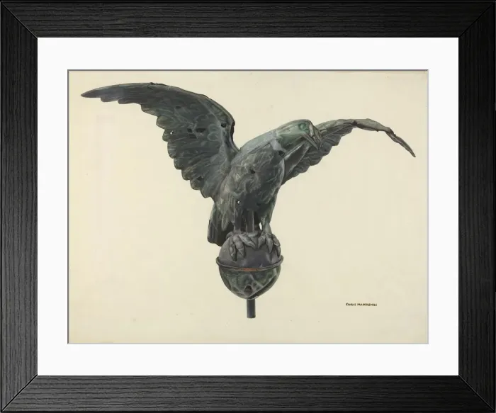 Framed Print : Eagle, c. 1939. Creator: Chris Makrenos Framed Print : Eagle, c. 1939. Creator: Chris Makrenos