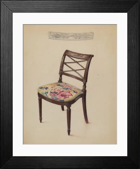 Framed Print : Side Chair, c. 1937. Creator: Bernard Gussow Framed Print : Side Chair, c. 1937. Creator: Bernard Gussow