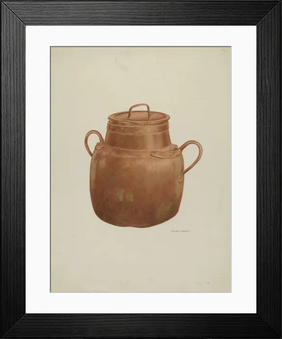 Framed Print : Copper Cauldron, 1937. Creator: Edward Jewett Framed Print : Copper Cauldron, 1937. Creator: Edward Jewett