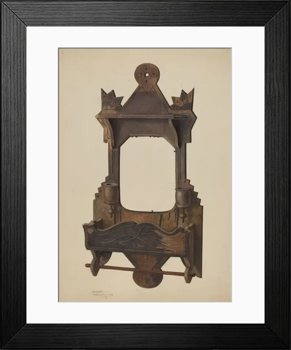 Framed Print : Comb Wall Case, 1938. Creator: Alexander Anderson Framed Print : Comb Wall Case, 1938. Creator: Alexander Anderson