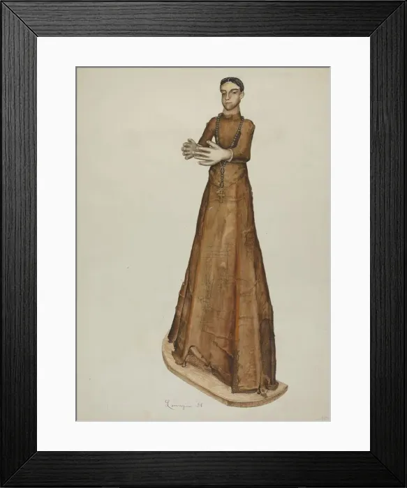 Framed Print : Santo-bulto, 1938. Creator: Eldora P. Lorenzini
