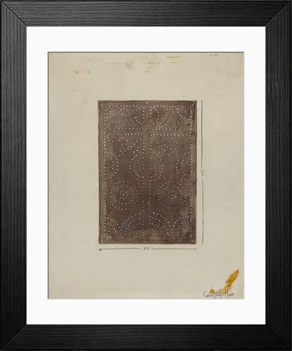 Framed Print : Pierced Metal Screen from Confessional, c. 1936. Creator: Geoffrey Holt Framed Print : Pierced Metal Screen from Confessional, c. 1936. Creator: Geoffrey Holt