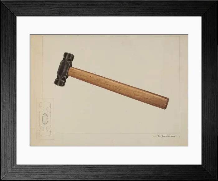 Framed Print : Hammer, c. 1937. Creator: Gordena Jackson Framed Print : Hammer, c. 1937. Creator: Gordena Jackson