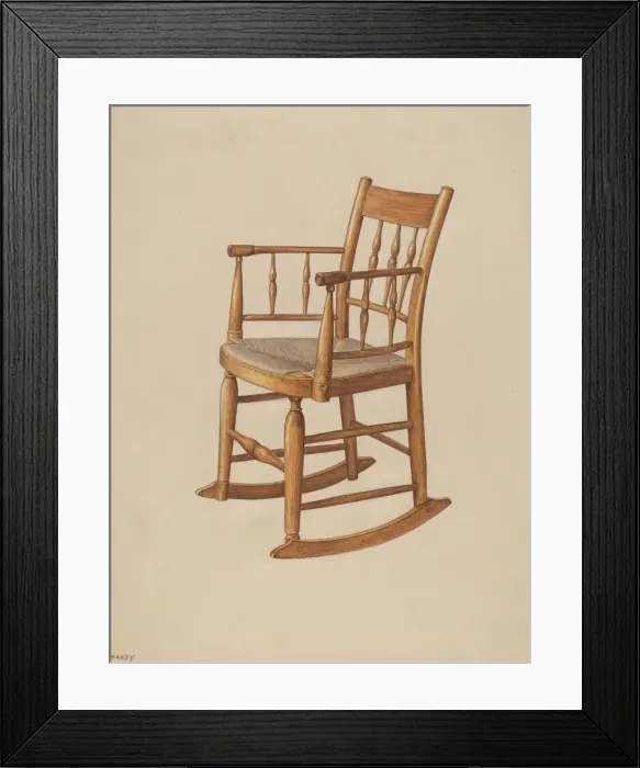 Framed Print : Rocking Chair, 1938. Creator: Dorothy Handy Framed Print : Rocking Chair, 1938. Creator: Dorothy Handy