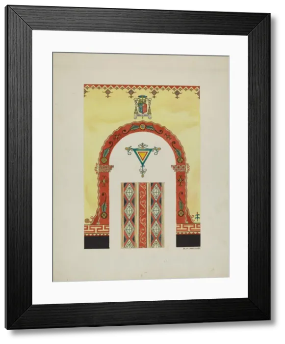 Framed Print : Wall and Ceiling Decorations, 1936. Creator: Randolph F Miller Framed Print : Wall and Ceiling Decorations, 1936. Creator: Randolph F Miller