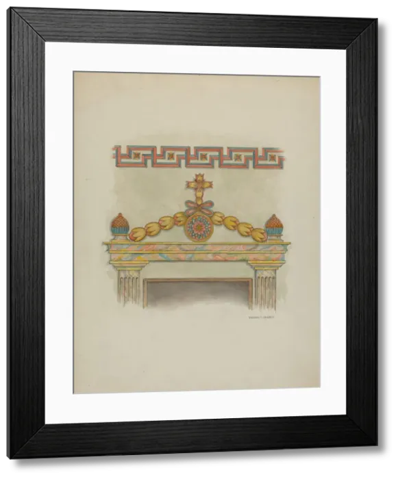 Framed Print : Wall Painting, c. 1939. Creator: Edward Jewett