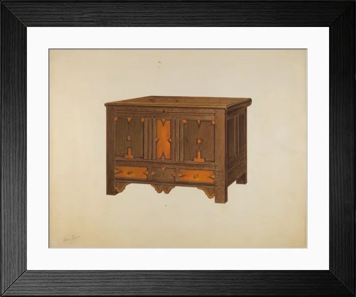 Framed Print : Chest, c. 1938. Creator: Arthur Johnson Framed Print : Chest, c. 1938. Creator: Arthur Johnson
