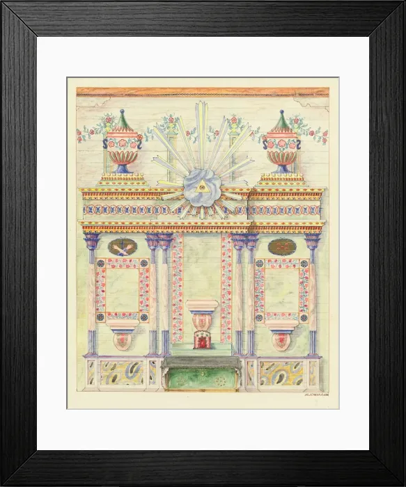 Framed Print : Reredos and Wall Paintings, 1937. Creator: Randolph F Miller Framed Print : Reredos and Wall Paintings, 1937. Creator: Randolph F Miller