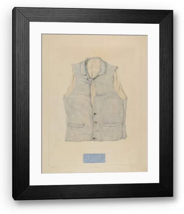 Framed Print : Vest, 1935 / 1942. Creator: Frank J Mace Framed Print : Vest, 1935 / 1942. Creator: Frank J Mace