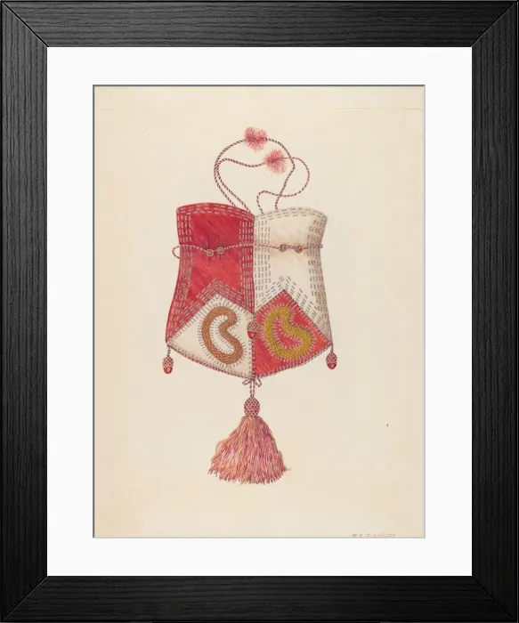 Framed Print : Beaded Bag, 1935 / 1942. Creator: William Kieckhofel Framed Print : Beaded Bag, 1935 / 1942. Creator: William Kieckhofel