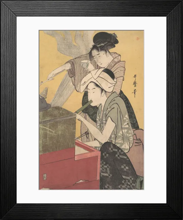 Framed Print : In the Kitchen, ca. 1794-95. Creator: Kitagawa Utamaro Framed Print : In the Kitchen, ca. 1794-95. Creator: Kitagawa Utamaro