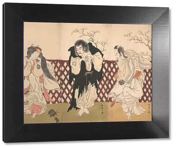 Ichikawa Danjuro IV in the Role of the Monk Mongaku from the Play Hana-zumo Genji-biki, 1775. Creator: Shunsho