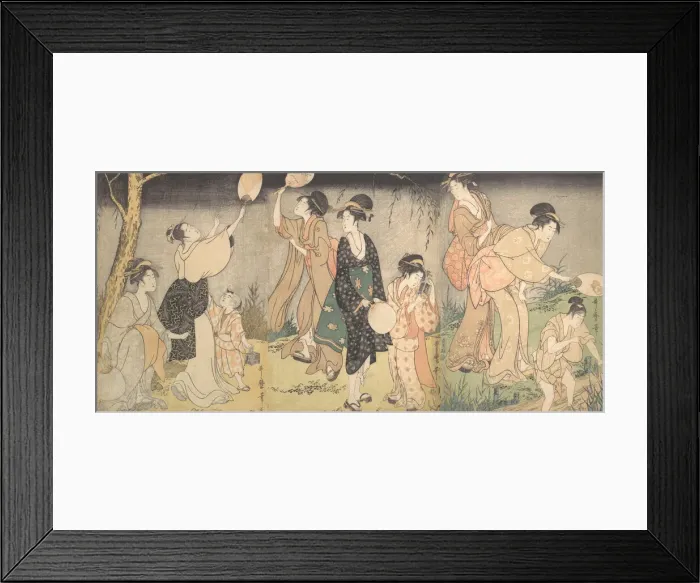 Framed Print : Catching fireflies (Hotaru gari), ca. 1796-97. Creator: Kitagawa Utamaro Framed Print : Catching fireflies (Hotaru gari), ca. 1796-97. Creator: Kitagawa Utamaro